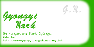 gyongyi mark business card